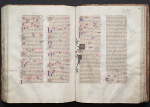 El Misal de Gotha: Fol. 107r, Texto de Master of the Boqueteaux