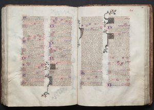 El Misal de Gotha: Fol. 111r, Texto, c. 1375 de Master of the Boqueteaux