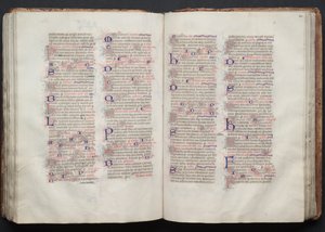 El misal de Gotha: Fol. 112r, Texto, c. 1375 de Master of the Boqueteaux