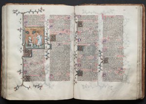 El Misal de Gotha: Fol. 117r, Texto, c. 1375 de Master of the Boqueteaux