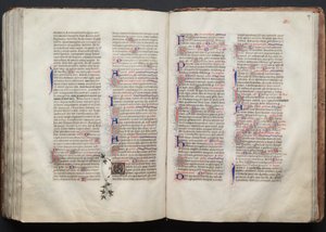 El Misal de Gotha: Fol. 137r, Texto, c. 1375 de Master of the Boqueteaux