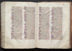 El misal de Gotha: Fol. 138v, Texto, c. 1375 de Master of the Boqueteaux