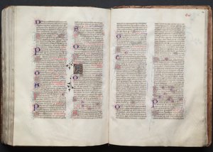 El misal de Gotha: Fol. 139v, texto, c. 1375 de Master of the Boqueteaux
