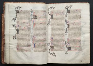 El misal de Gotha: Fol. 13r, Texto, c. 1375 de Master of the Boqueteaux