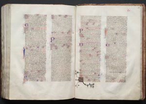 El Misal de Gotha: Fol. 143r, Texto, c. 1375 de Master of the Boqueteaux
