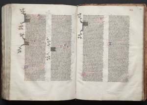 El misal de Gotha: Fol. 145r, texto, c. 1375 de Master of the Boqueteaux