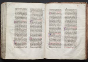 El misal de Gotha: Fol. 146r, texto, c. 1375 de Master of the Boqueteaux