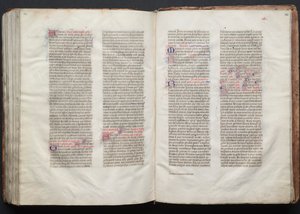 El misal de Gotha: Fol. 151v, texto, c. 1375 de Master of the Boqueteaux