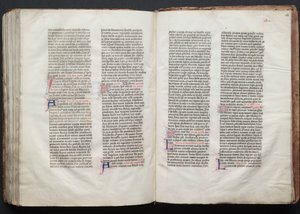 El Misal de Gotha: Fol. 154r, Texto, c. 1375 de Master of the Boqueteaux