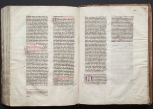 El Misal de Gotha: Fol. 156v, Texto, c. 1375 de Master of the Boqueteaux
