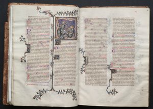 El Misal de Gotha: Fol. 18r, Texto, c. 1375 de Master of the Boqueteaux