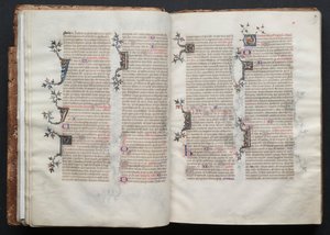 El Misal de Gotha: Fol. 19r, Texto, c. 1375 de Master of the Boqueteaux