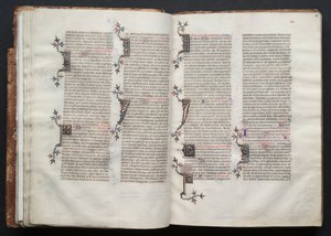 El misal de Gotha: Fol. 22v, texto, c. 1375 de Master of the Boqueteaux