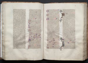 El Misal de Gotha: Fol. 50r, Texto, c. 1375 de Master of the Boqueteaux