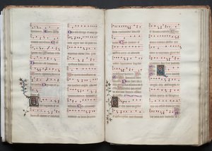 El Misal de Gotha: Fol. 62r, Texto, c. 1375 de Master of the Boqueteaux