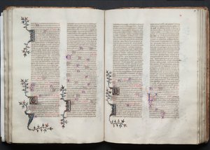 El misal de Gotha: Fol. 71r, Texto, c. 1375 de Master of the Boqueteaux
