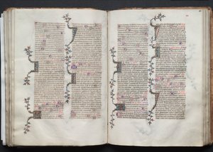 El Misal de Gotha: Fol. 80v, Texto, c. 1375 de Master of the Boqueteaux