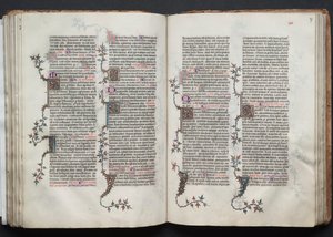 El Misal de Gotha: Fol. 87r, Texto, c. 1375 de Master of the Boqueteaux