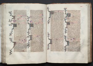 El Misal de Gotha: Fol. 90r, Texto, c. 1375 de Master of the Boqueteaux