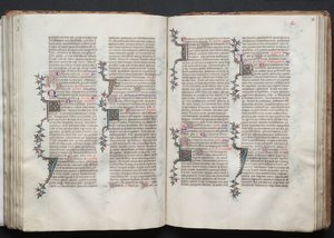 El Misal de Gotha: Fol. 93r, Texto, c. 1375 de Master of the Boqueteaux