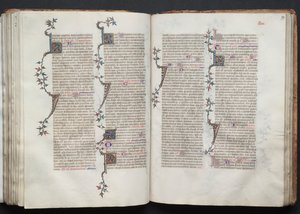 El Misal de Gotha: Fol. 99r, Texto, c. 1375 de Master of the Boqueteaux