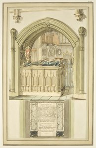 Tumba de Robert Fitzharding, fallecido en 1170, en la Catedral de Bristol, c.1799 de Master of the Bristol Church Monuments