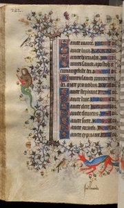 Horas de Carlos el Noble, rey de Navarra (1361-1425): fol. 121v, Texto de Master of the Brussels Initials and Associates