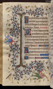 Horas de Carlos el Noble, rey de Navarra (1361-1425): fol. 134v, Texto de Master of the Brussels Initials and Associates