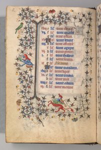 Horas de Carlos el Noble, rey de Navarra (1361-1425): fol. 3v, marzo