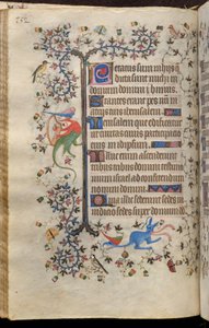 Horas de Carlos el Noble, rey de Navarra (1361-1425): fol. 76v, Texto de Master of the Brussels Initials and Associates