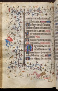 Horas de Carlos el Noble, rey de Navarra (1361-1425): fol. 93v, Texto de Master of the Brussels Initials and Associates