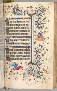 Horas de Carlos el Noble, Rey de Navarra 1361-1425: fol. 189r, Texto, c. 1405 de Master of the Brussels Initials and Associates