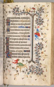 Horas de Carlos el Noble, Rey de Navarra 1361-1425: fol. 191r, Texto, c. 1405 de Master of the Brussels Initials and Associates