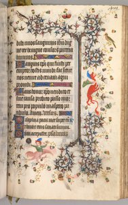 Horas de Carlos el Noble, Rey de Navarra 1361-1425: fol. 195r, Texto, c. 1405 de Master of the Brussels Initials and Associates