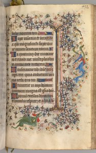 Horas de Carlos el Noble, Rey de Navarra 1361-1425: fol. 206r, Texto, c. 1405 de Master of the Brussels Initials and Associates
