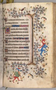 Horas de Carlos el Noble, Rey de Navarra 1361-1425: fol. 208r, Texto, c. 1405 de Master of the Brussels Initials and Associates