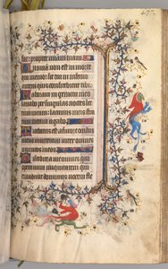 Horas de Carlos el Noble, Rey de Navarra 1361-1425: fol. 213r, Texto, c. 1405 de Master of the Brussels Initials and Associates