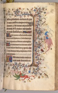 Horas de Carlos el Noble, Rey de Navarra 1361-1425: fol. 217r, Texto, c. 1405 de Master of the Brussels Initials and Associates