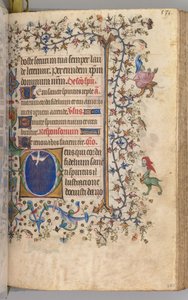 Horas de Carlos el Noble, Rey de Navarra 1361-1425: fol. 260r, Espíritu Santo, c. 1405 de Master of the Brussels Initials and Associates