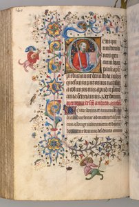 Horas de Carlos el Noble, Rey de Navarra 1361-1425: fol. 264v, San Pablo, c. 1405 de Master of the Brussels Initials and Associates