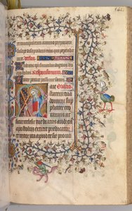 Horas de Carlos el Noble, Rey de Navarra 1361-1425: fol. 265r, San Andrés de Master of the Brussels Initials and Associates