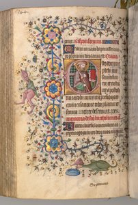Horas de Carlos el Noble, Rey de Navarra 1361-1425: fol. 266v, San Jaime, c. 1405 de Master of the Brussels Initials and Associates