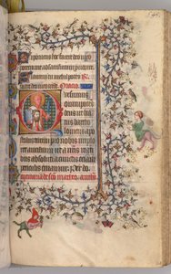 Horas de Carlos el Noble, Rey de Navarra 1361-1425: fol. 267r, San Bartolomé, c. 1405 de Master of the Brussels Initials and Associates