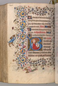 Horas de Carlos el Noble, Rey de Navarra 1361-1425: fol. 267v, Texto, c. 1405 de Master of the Brussels Initials and Associates