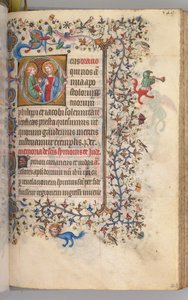 Horas de Carlos el Noble, Rey de Navarra 1361-1425, fol. 269r, SS. Felipe y Santiago, c. 1405 de Master of the Brussels Initials and Associates