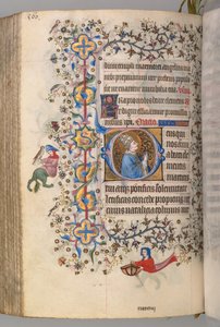 Horas de Carlos el Noble, Rey de Navarra 1361-1425, fol. 274v, San Clemente, c. 1405 de Master of the Brussels Initials and Associates