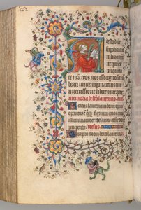 Horas de Carlos el Noble, Rey de Navarra 1361-1425, fol. 275v, San Vicente, c. 1405 de Master of the Brussels Initials and Associates