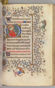 Horas de Carlos el Noble, Rey de Navarra 1361-1425, fol. 276r, San Lorenzo, c. 1405 de Master of the Brussels Initials and Associates