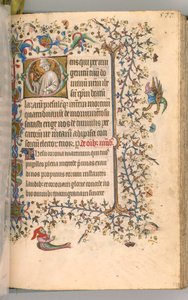 Horas de Carlos el Noble, Rey de Navarra 1361-1425, fol. 283r, San Lázaro, c. 1405 de Master of the Brussels Initials and Associates