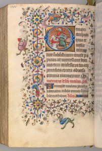 Horas de Carlos el Noble, Rey de Navarra 1361-1425, fol. 285v, San Martín, c. 1405 de Master of the Brussels Initials and Associates